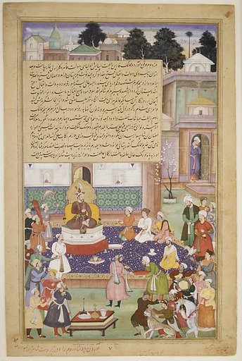 "Sultan Bayazid before Timur", Folio from an Akbarnama  (History of Akbar)