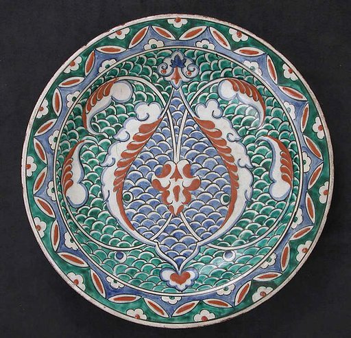 Dish with Scale-Pattern Design