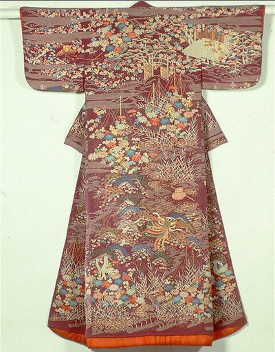 Kosode with Scenes from Nō Plays