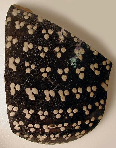 Fragment with Clusters of White Dots