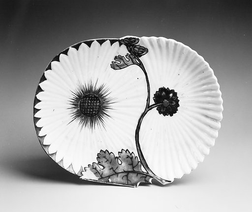 Molded Dish with Chrysanthemum Design