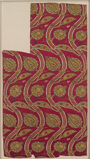 Fragmentary Loom Width with Wavy-Vine Pattern
