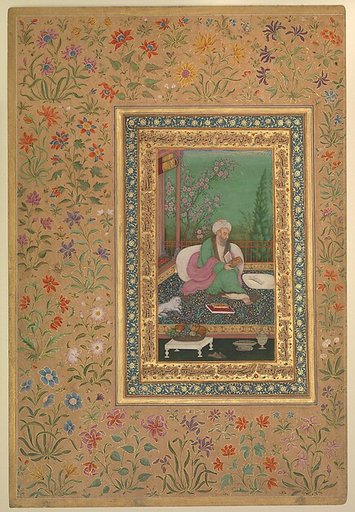 "Haji Husain Bukhari", Folio from the Shah Jahan Album