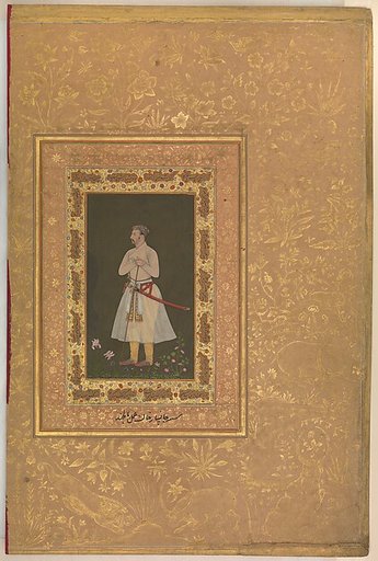 "Portrait of Jahangir Beg, Jansipar Khan", Folio from the Shah Jahan Album