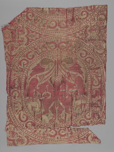 Textile Fragment from the Shrine of San Librada, Sigüenza Cathedral, Spain