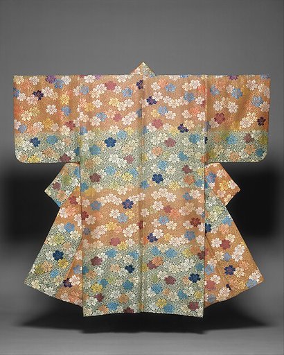 Noh Costume (Karaori) with Cherry Blossoms and Fretwork