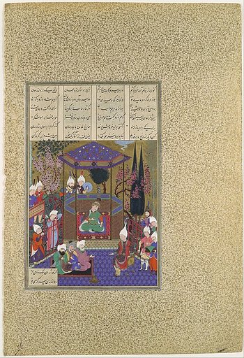 "Zal Expounds the Mysteries of the Magi", Folio 87v from the Shahnama (Book of Kings) of Shah Tahmasp