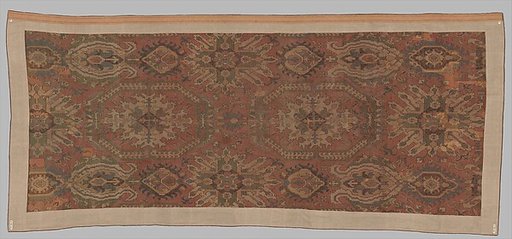 Carpet with Geometricized Floral Design