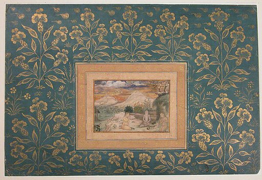Holy Man with Two Disciples in a Landscape Setting