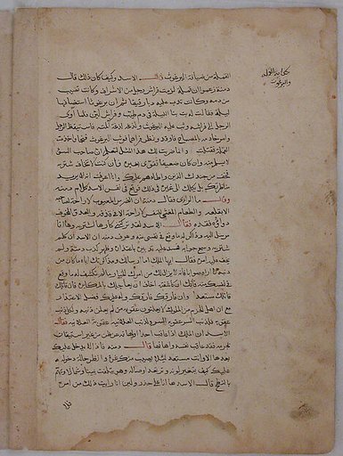 Page of Calligraphy from a Kalila wa Dimna