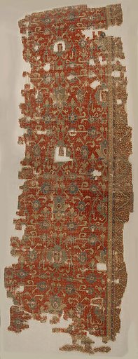 Carpet with Chintimani Border and Lotus Design