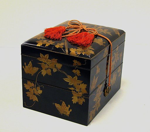 Box and utensils for incense ceremony set
