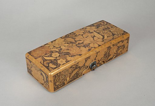 Letter Box (Fumibako) with Design of Cherry Blossom and Maple Leaf