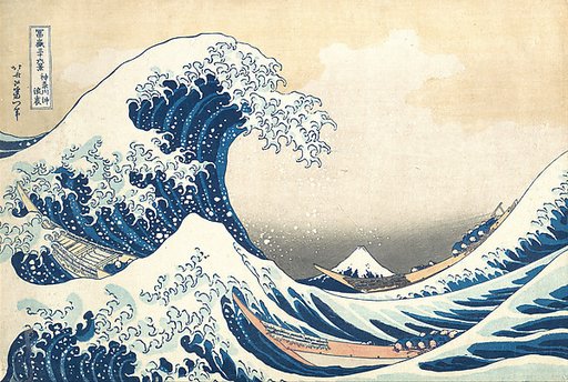 Under the Wave off Kanagawa (Kanagawa oki nami ura), also known as The Great Wave, from the series Thirty-six Views of Mount Fuji (Fugaku sanjūrokkei)