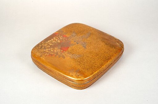 Writing Box with Design of Flowering Bush Clover and Sun
