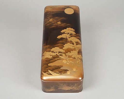 Letter Box (Fubako) with Design of the Shore at Suma