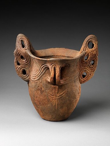 Deep Vessel with Decorative Handles