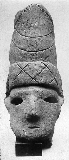 Head of a Male Haniwa Figure with Hat