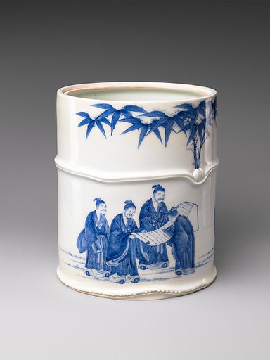 Freshwater Jar (Mizusashi) with the “Seven Sages of the Bamboo Grove”