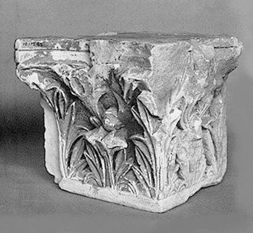 Capital with Acanthus Leaves and Traces of Red Paint