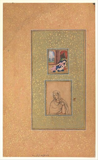 Album Page with Two Christian Subjects