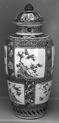 Jar with floral sprays