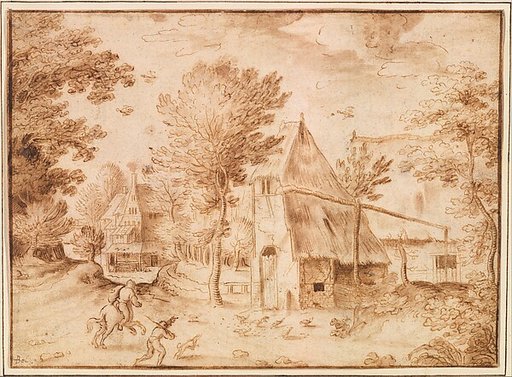 Travelers at a Village