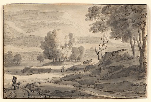 Mountainous River Landscape with Figures