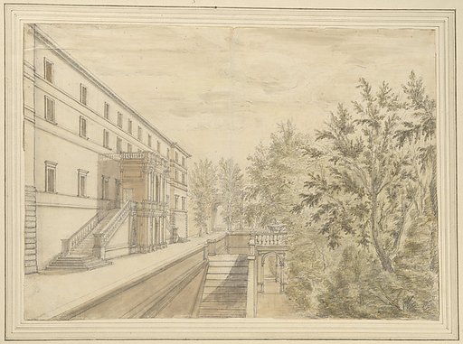 View of the Garden Terrace of the Villa d'Este at Tivoli