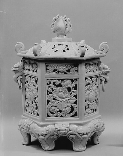 Incense Burner in the Shape of a Hanging Lantern (one of a pair)