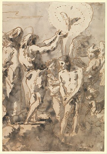 The Baptism of Christ (with Saint John, Without his Cross, in Profile to the Right)