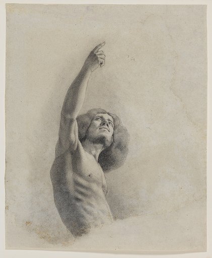 Man with Upraised Arm, Possibly a Self-Portrait