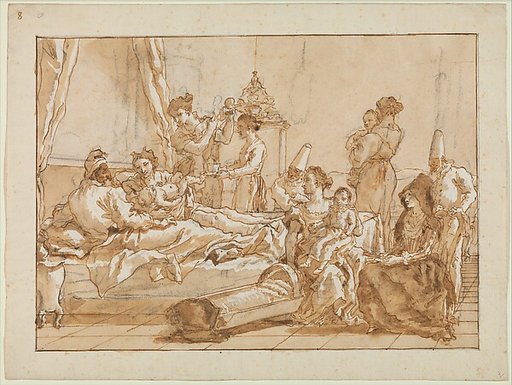 The Infant Punchinello in Bed with His Parents