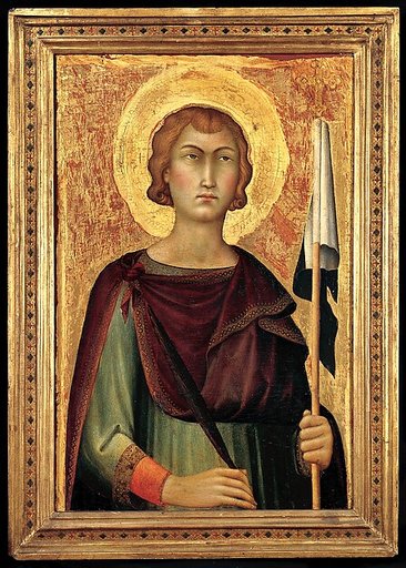 Cassetta frame on a polyptych panel