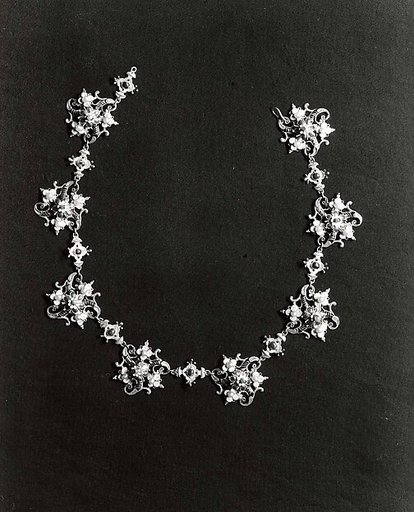 Necklance Formed of Eight Dress Ornaments with Eight Links
