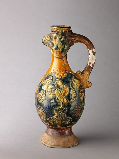 Phoenix-head ewer, Tang sancai ware