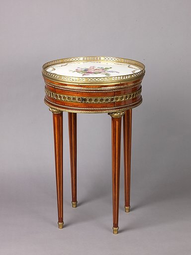Louis XVI round table with sevres top