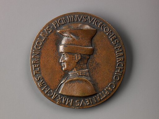 Portrait medal of Niccolò Piccinino (obverse); A Griffin (reverse)