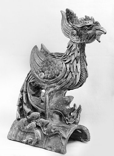 Roof tile with phoenix