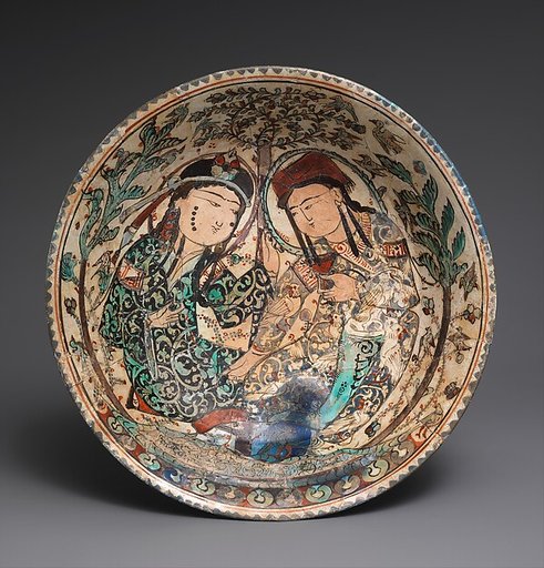 Bowl, Mina'i ("enameled") ware