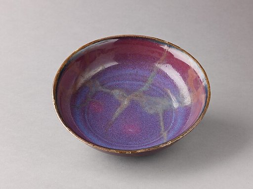 Shallow dish, Jun-type ware