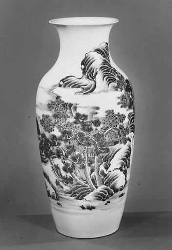 Vase with landscape