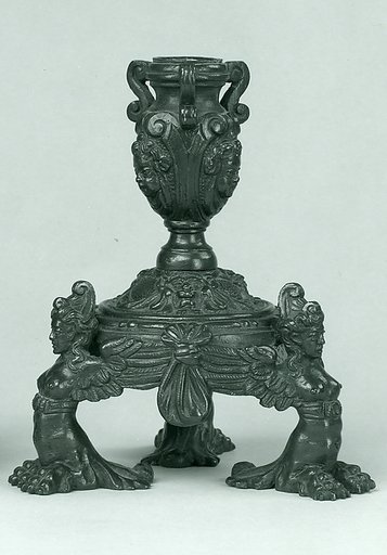 Candlestick supported by three female demi-figures (pair with .1378)