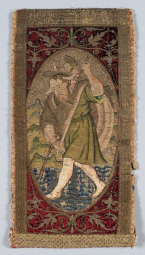 Orphrey section made into cushion