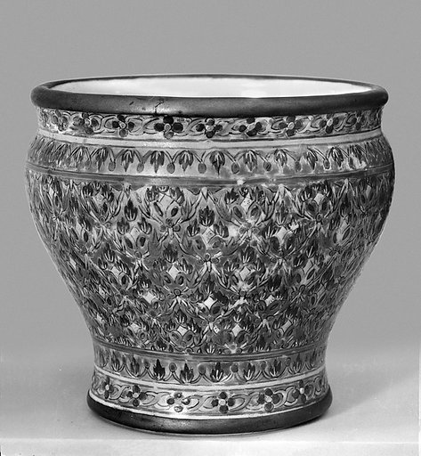 Jar with floral pattern