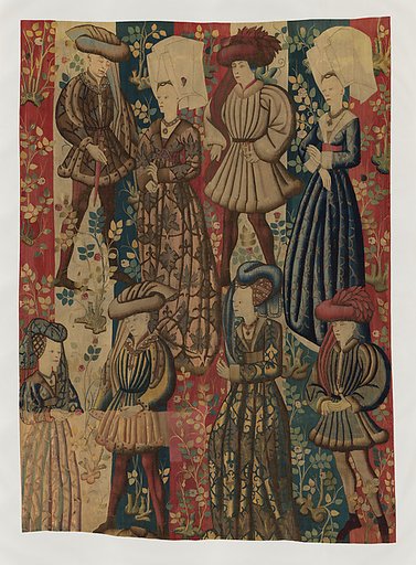 Courtiers in a Rose Garden: Four Gentlemen and Four Ladies