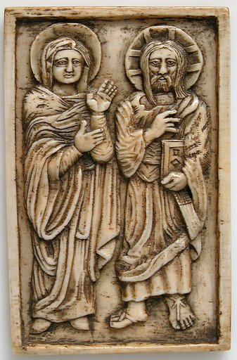 Panel with Christ and Mary Magdalene