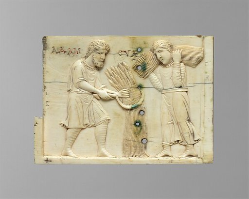 Panel from an Ivory Casket with the Story of Adam and Eve