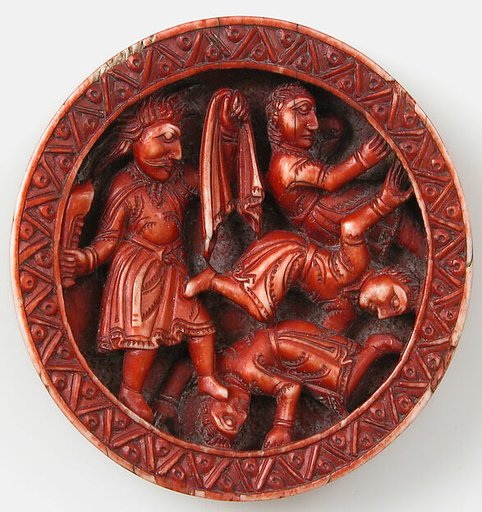 Game Piece with Samson Slaying the Philistines with the Jawbone of an Ass