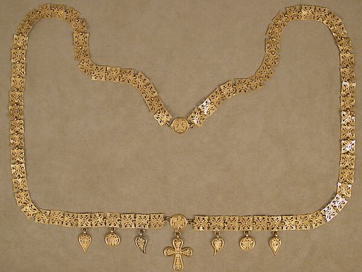Gold Necklace with Cross